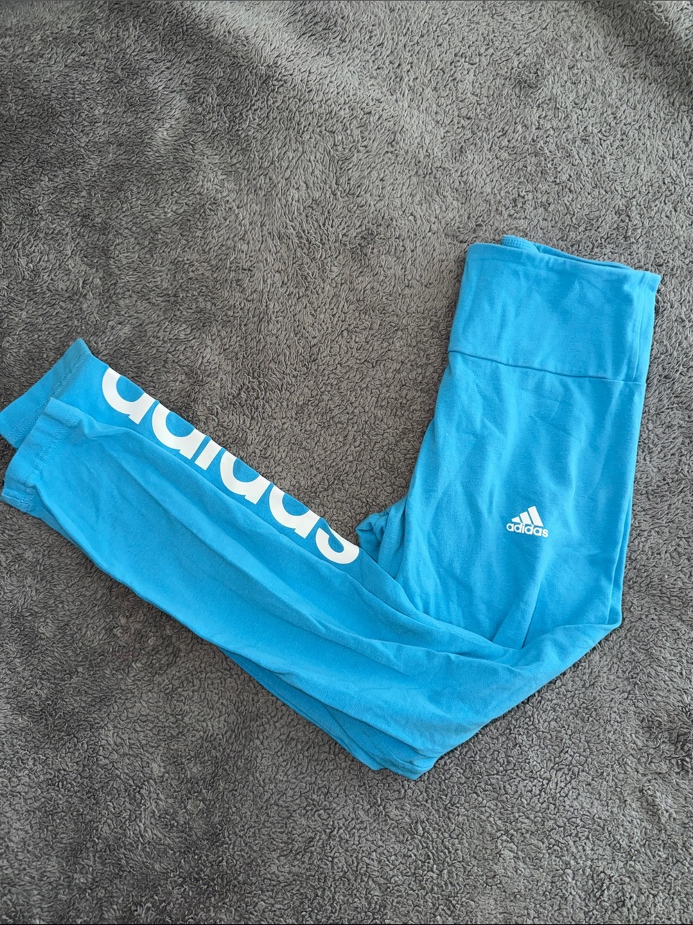 adidas Bright Blue Kids Athletic Leggings